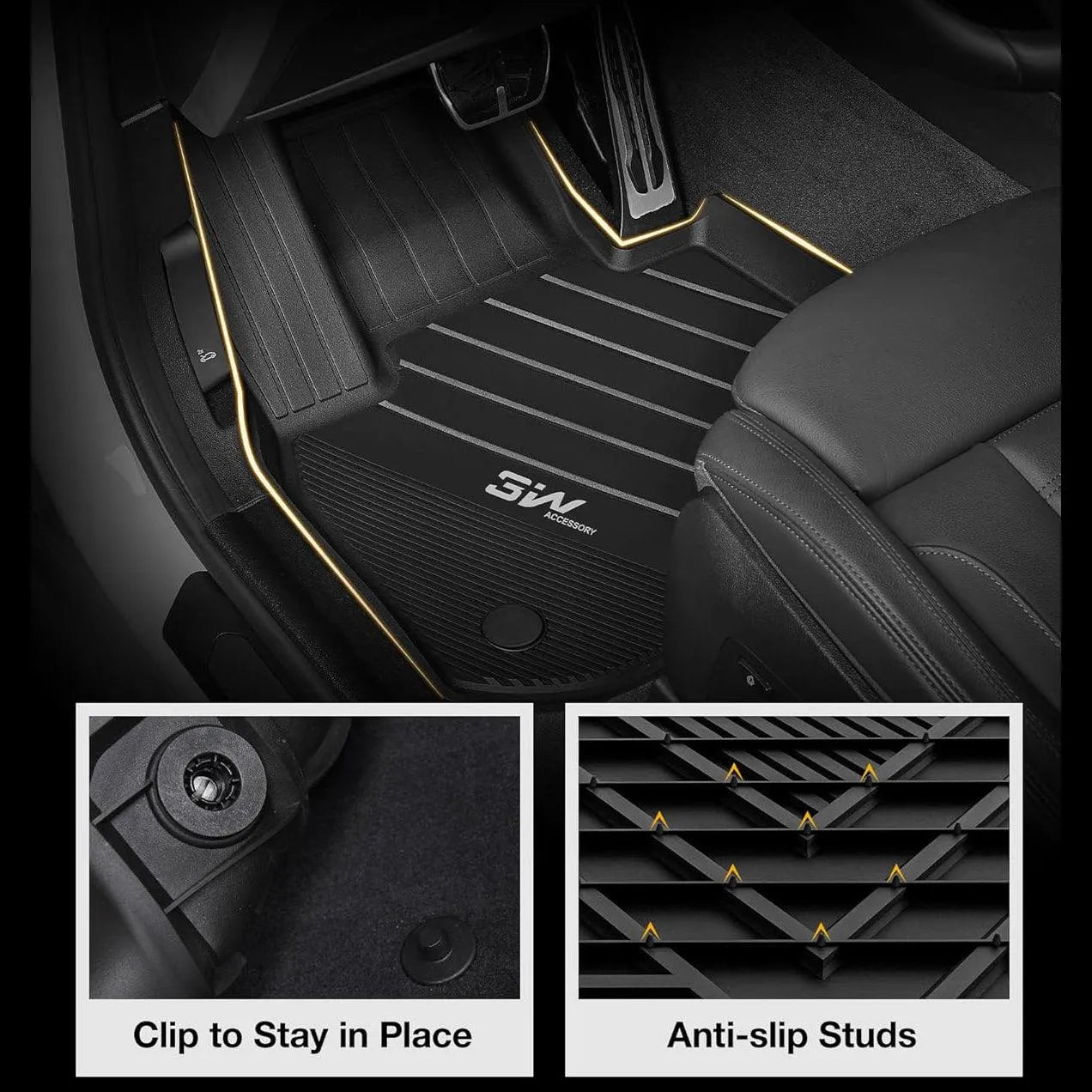 3W All Weather Car Mats For BMW X3 G01 2018-2023 LHD